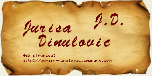 Juriša Dinulović vizit kartica